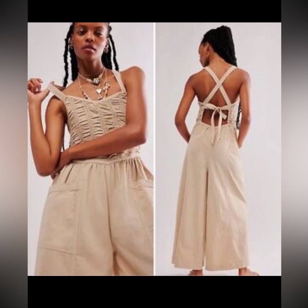 NWOT Free People Forever Always cotton wide-leg jumpsuit - XL